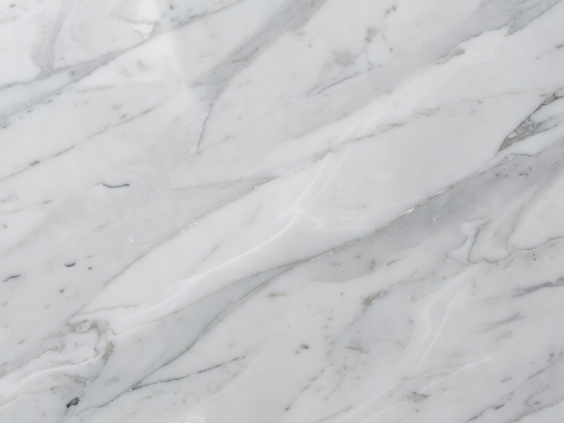 Detailed close-up of premium polished Carrara marble slab